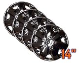 (Set of 4) 14" Universal Deluxe Chrome Wheel Trims - ASSORTED DESIGNS