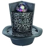 Indoor Fountains item: Revolving Color Light Crystal Ball Fountain - Cascade (LS1517)