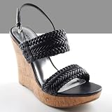 ISABIS Women's Platform Wedge Sandals Black