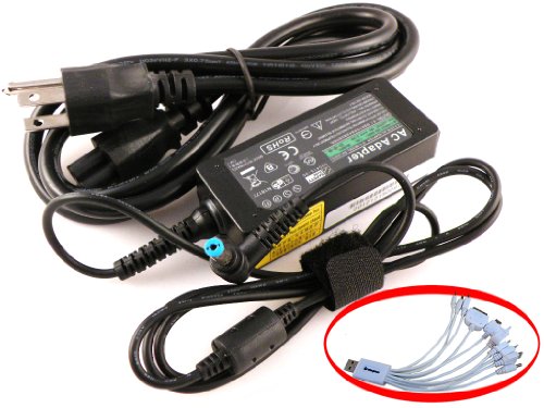 19V 40W Laptop Charger AC Adapter for Acer Aspire One 722-0667 722-0825 722-0828 722-0877 722-0879 722-BZ197 722-BZ454 722-BZ480 722-BZ490 722-BZ608 722-BZ699 722-BZ816 722-BZ825 722-BZ848 722-C52bb 722-C52kk 722-C52rr 722-C62bb 722-C62kk 722-C62rr 725 + 