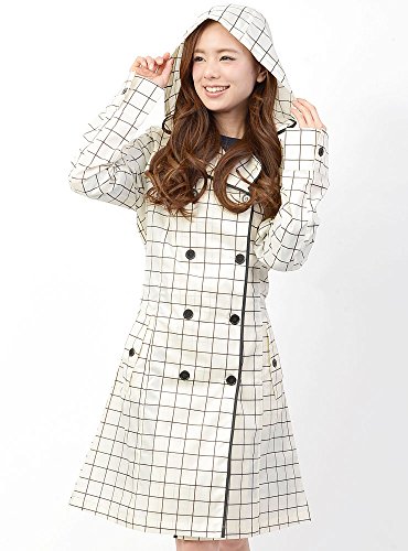 (ディーループ)D-LOOP 撥水加工 フード付き ダブル トレンチ ステンカラー レインコート 120142