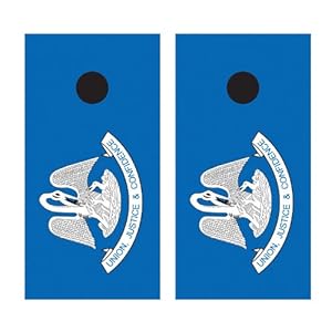 LOUISIANA FLAG Cornhole Bean Bag Toss Game