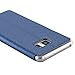 Galaxy Note 7 Case, Pandawell Slim Thin View Window PU Leather Flip Case Satnd with Smart Unlock Metal Slide Touch for Samsung Galaxy Note 7 - Blue