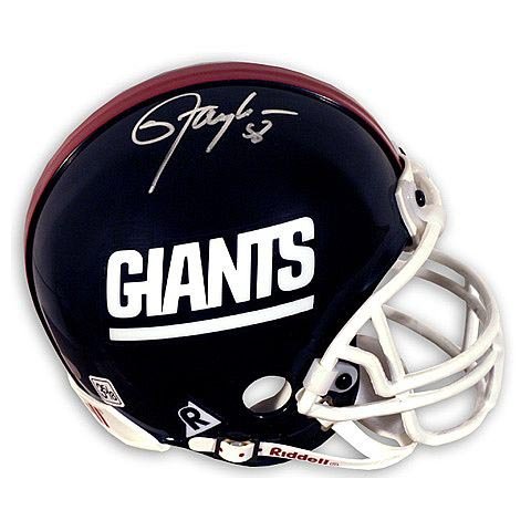 GAI Authentic Lawrence Taylor Autograph New York Giants Mini Helmet w/ Display Case