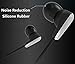 USTEK S900 In-Ear Earphones Stereo Earbuds Noodle Cable Headphone with Microphone & Volume Control for Apple Android Phones Black