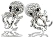 Adorable Bling Crystal Octopus Stud Earrings