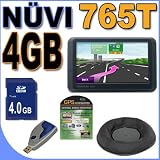 Garmin Nuvi 765T Vehicle GPS W/4.3 LCD Touchscreen - 4GB SDHC Memory Card - Bean Bag Dashboard Mount - GPS Screen Protectors - 0100071520 BigVALUEInc Accessory Saver Bundle