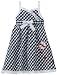 So La Vita Girls 2-6X Toddler Eyelet Trim Dress, Navy, 4T