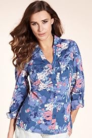 Indigo Collection Pure Cotton Floral Woven Shirt