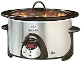 Rival SCVC651-F 6.5 Quart Slow Cooker Crock Pot w/ Stoneware Removable Interior, Digital Timer, Recipe Book