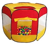 100-Pit-Ball Play Tent Popup Hexagon Mesh Kids House Twist Pool