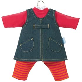 Click here to buy Corolle Classic Baby Doll 14-inch Fashion Denim Dress Set by Corolle.