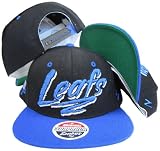 Toronto Maple Leafs Black/Blue Two Tone Plastic Snapback Adjustable Plastic Snap Back Hat / Cap