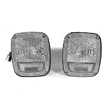 A Pair of Depo Toric Clear (frost Clear) Tail Lights - Jeep Wrangler TJ 1997-2006 by Depo