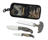 New Browning Hard Core Hunter Combo Mossy Oak Break Up Nylon Sheath Comfortable Handle Knife