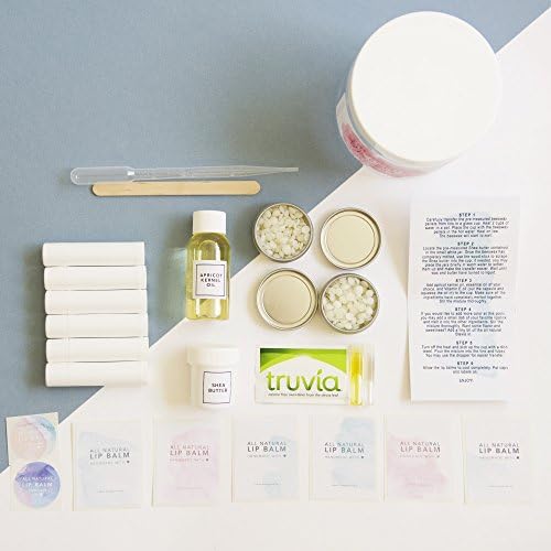 Limited Watercolor Edition - Lip Balm Making Kit in a Jar - Make Your Own All Natural Lip Balms with Organic &amp; Natural Ingredients