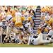 Justin Tuck Autographed Sacking Erik Ainge 8x10 Photograph
