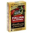 Good Seasons Salad Dressing & Recipe Mix, Italian All-Natural, 4-Count Packets (Pack of 4)