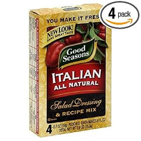 Good Seasons Salad Dressing & Recipe Mix, Italian All-Natural, 0.7 oz., 4-Count Packets (Pack of 4)