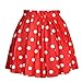 AvaCostume Women's High Waisted Candy Colors Polka Dot Skirt