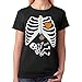 Halloween Skeleton Xray Rib Cage Costume Women T-Shirt Large Black