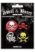 SKULL & BONES バッジ/4 Badge Set/ABA-1