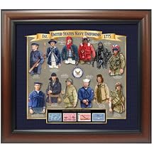 Navy Evolution Framed Art