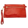 Ladies Versatile Super Soft Leather Mini Handbag / Clutch Bag / Wallet / Purse / Travel Wallet - With Detachable Hand Strap & Shoulder Strap'