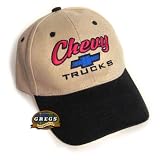 Chevy Trucks Bowtie Hat Cap Khaki Black (Apparel Clothing) by Gregs Automotive LLC