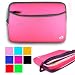 Durable Neoprene Protective Sleeve cover with Exterior Pocket for Toshiba Satellite L675-S7108 17.3-Inch LED Laptop (Many Colors Available), Pink