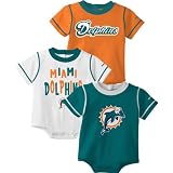 Reebok Miami Dolphins Newborn 3 Pc. Creeper Set 3-6 Months