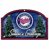 MLB Minnesota Twins 11-by-17 Wood Season's Greetings Sign