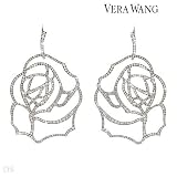 VERA WANG Exquisite Earrings with 5.25 CTW Genuine Super Clean round Diamond Made of Metallic Titanium 66in