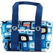 Sachi Fashion Insulated Lunch Bag, Blue Squares