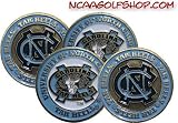 (4) North Carolina Tarheels Golf Ball Markers