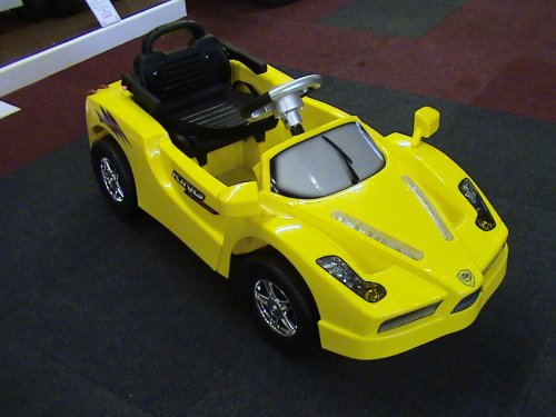 Childrens Toyshop  Toys : 6v Ride On Yellow Ferrari Enzo Car with Radio Control