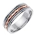 Beverly Diamonds Rose-and-white-gold MENS 14K 2-TONE WEDDING BAND RING