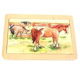 Puzzle en bois 12 pièces Chevaux