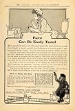 1908 Ad National White Lead Paint Testing Linseed Oil Original Print Ad