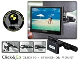 SUMMER SALES! Nextbase CLICK10 10.1 Tablet Style DVD Player with Stanchion Mount, ALL-REGION, 100v - 240v, Play ANYWHERE, Car Kits Included