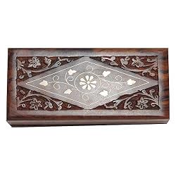 Wood Carving Box Jewelry Case for Girls (wc446b)