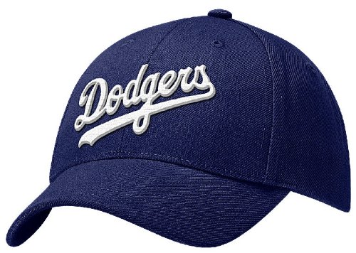 Los Angeles Dodgers Blue Adult MLB Back Swoosh Flex Sized Cap By Nike Team Sports