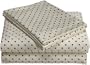 Divatex Home Fashions  250-Thread Count 100-Percent Cotton Printed Dot Twin Sheet Set, Burgundy
