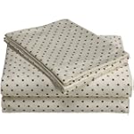 Divatex Home Fashions  250-Thread Count 100-Percent Cotton Printed Dot Twin Sheet Set, Burgundy