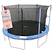 Machrus Upper Bounce Trampoline Net Replacement 7.5FT 8FT 9FT 10FT 12FT 13FT 14FT 15FT 16FT- Safety Net for Straight Poles/Arches Round Trampoline- Inside Enclosure with Straps- UV & Tear-Resistant