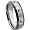 Tungsten Carbide Black Diamond Two-Tone Wedding Band Ring Sz 7.0 SN#657