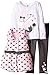 Kids Headquarters Girls' Pink Printed Vest with White Tunic and Pants Set
