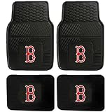 MLB Boston Red Sox Car Floor Mats Heavy Duty 4-Piece Vinyl - Front and Rear
