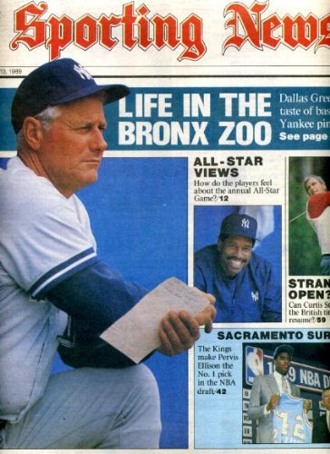 Sporting News July 10 1989 Dallas Green/New York Yankees Cover, Pervis Ellison/Sacramento Kings, Ozzie Smith & Dave Winfield & Julio Franco on the All-Star Game, Nolan Ryan