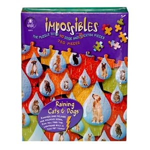 Bepuzzled Raining Cats and Dogs Impossible Puzzle 750 Piece by 